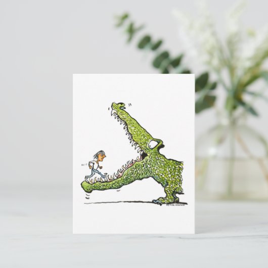 Carte Postale crocodile (Debout devant)