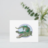Carte Postale Crocodile/Alligator Conception circulaire (Debout devant)