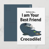 Carte Postale Crocodile Alligator Drôle (Devant / Derrière)