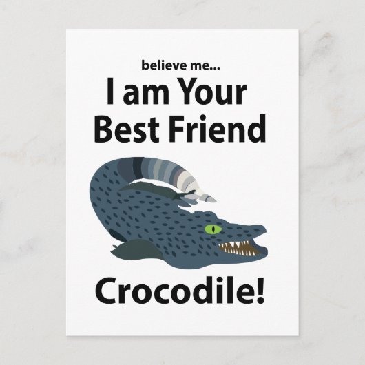 Carte Postale Crocodile Alligator Drôle (Devant)