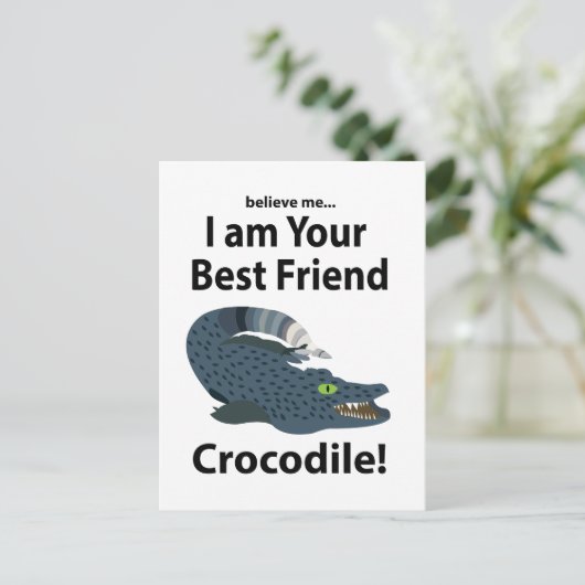 Carte Postale Crocodile Alligator drôle Crocodile (Debout devant)