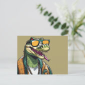 Carte Postale crocodile cool avec lunettes de soleil (Debout devant)