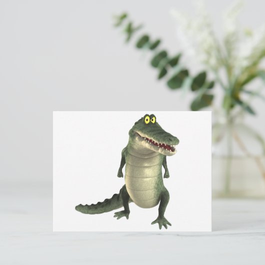 Carte Postale Crocodile de dessin (Debout devant)