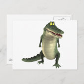 Carte Postale Crocodile de dessin (Devant / Derrière)