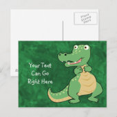 Carte postale Crocodile de dessin animé (Devant / Derrière)