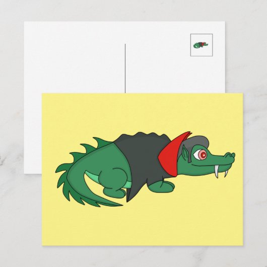 Carte Postale Crocodile de Vampire (Devant / Derrière)