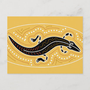 Carte Postale Crocodile Dotée Design