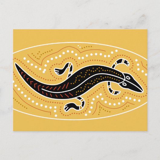 Carte Postale Crocodile Dotée Design (Devant)