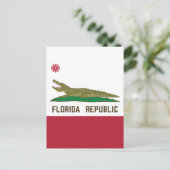 Carte Postale Crocodile du drapeau de la République de Floride (Debout devant)