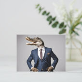 Carte Postale Crocodile en combinaison (Debout devant)