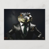 Carte Postale Crocodile en combinaison (Devant)