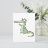 Carte Postale Crocodile gavial joyeux Gharial (Debout devant)