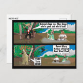 CARTE POSTALE CROCODILE JOKE (Devant / Derrière)