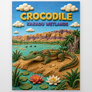 Carte Postale Crocodile Kakadu Zones Humides Moderne KlayKoo