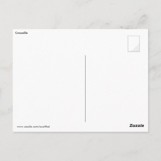 Carte Postale Crocodile plongeur (Dos)