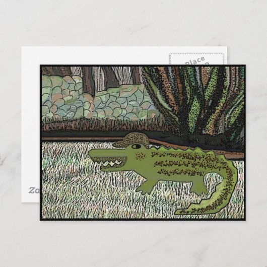 Carte Postale Crocodile Walk (Devant / Derrière)