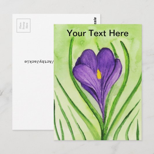 Carte Postale Crocus (Devant / Derrière)