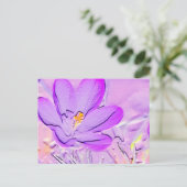 Carte Postale Crocus violet embouti (Debout devant)