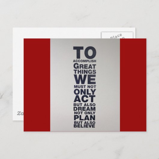 Carte Postale croire (Devant / Derrière)