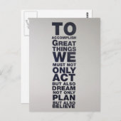 Carte Postale croire (Devant / Derrière)