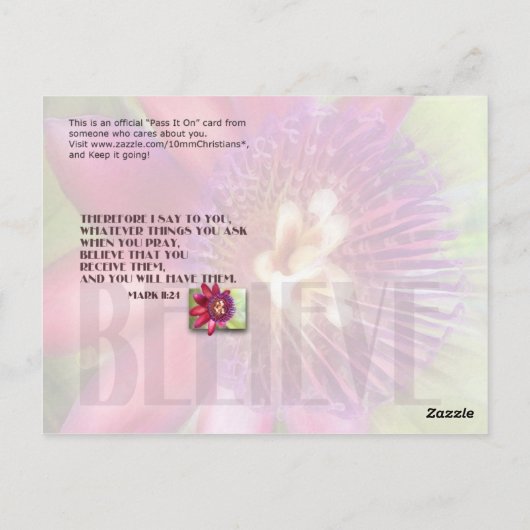 Carte Postale Croire (Dos)