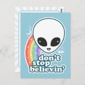 Carte Postale Croire aux Aliens (Devant / Derrière)