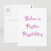 Carte Postale Croire aux possibilités positives (Devant / Derrière)