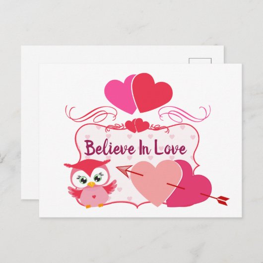 Carte Postale Croire En L'Amour (Devant / Derrière)