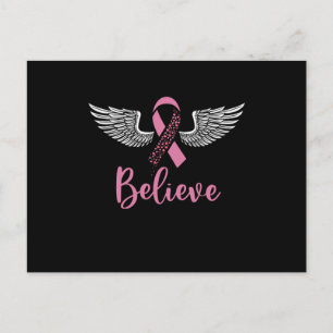 Carte Postale Croire Foi Cancer du Sein Sensibilisation Chrétien