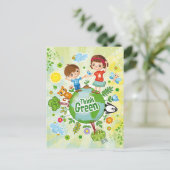 Carte Postale Croire la conscience verte bonne proposition (Debout devant)