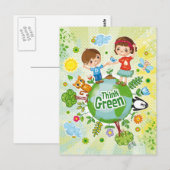 Carte Postale Croire la conscience verte bonne proposition (Devant / Derrière)