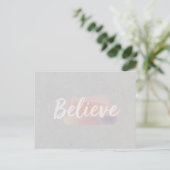 Carte Postale Croire texte calligraphique  (Debout devant)