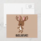 Carte Postale Crois ! Cute Jackalope (Devant / Derrière)