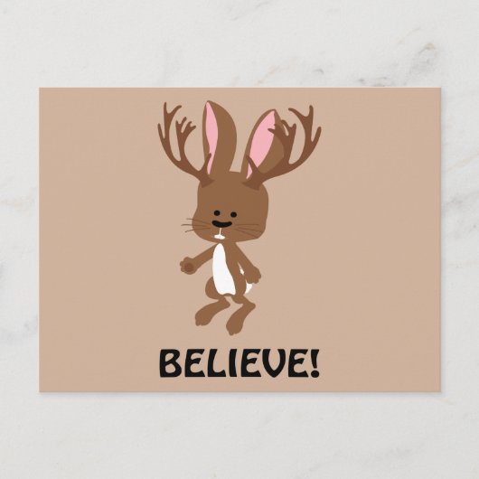 Carte Postale Crois ! Cute Jackalope (Devant)