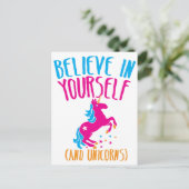 Carte Postale Crois en toi (et licornes) (Debout devant)