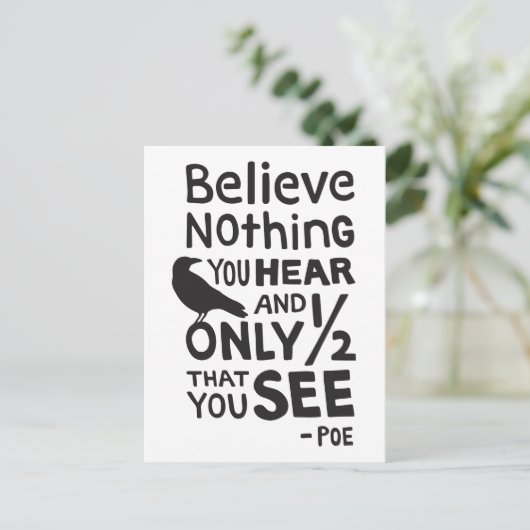 Carte Postale "Crois Rien Que Tu Entendes..." Devis par poste (Debout devant)