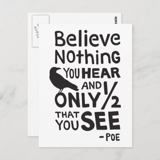 Carte Postale "Crois Rien Que Tu Entendes..." Devis par poste (Devant / Derrière)