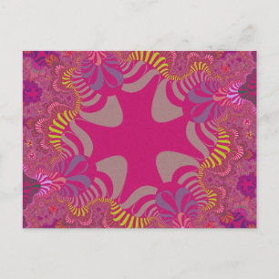 Carte postale croisée arc-en-ciel rose personnalis