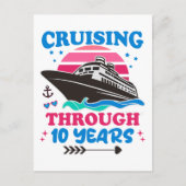 Carte Postale Croisière à travers 10 ans de mariage (Devant)