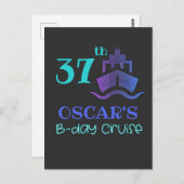 Carte Postale Croisière d'anniversaire Groupe de fête d'annivers (Devant / Derrière)