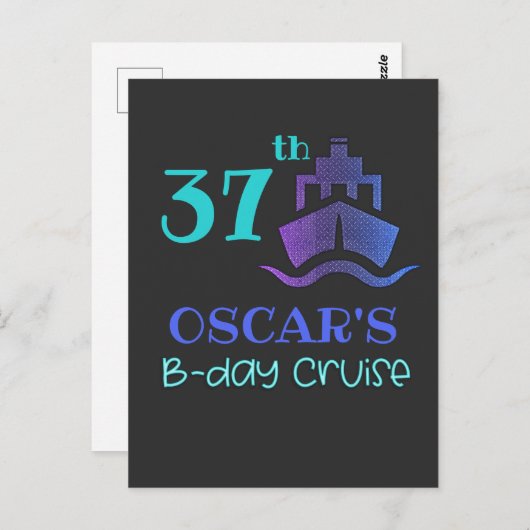 Carte Postale Croisière d'anniversaire Groupe de fête d'annivers (Devant / Derrière)