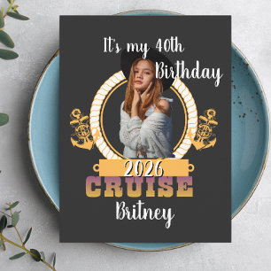 Carte Postale Croisière d'anniversaire personnalisée Visage pers