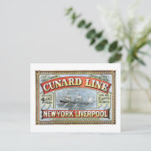Carte Postale Croisière de la Cunard Line de New York à Liverpoo (Debout devant)