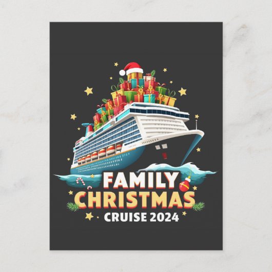 Carte Postale Croisière de Noël en famille 2024 tenue de match (Devant)