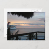 Carte postale Croisière et coucher de soleil (Devant / Derrière)