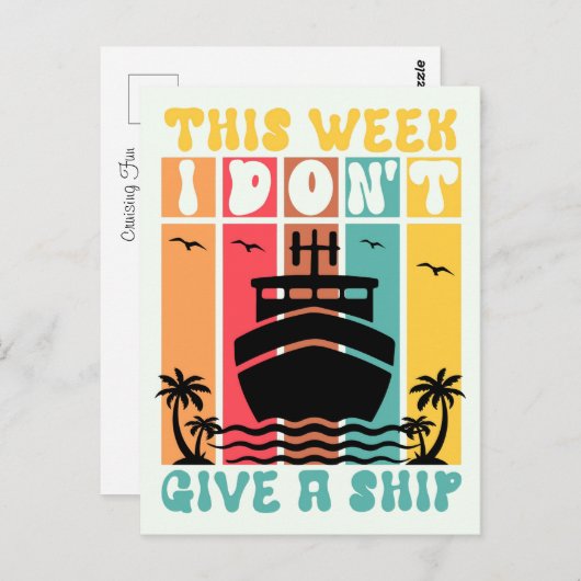 Carte Postale Croisière inspirée (Devant / Derrière)