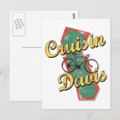 Carte Postale Croisière la Californie de Davis de vélo (Devant / Derrière)