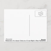 Carte Postale Croisière nocturne de voitures classiques au dîner (Dos)