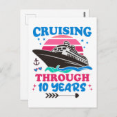 Carte Postale Croisière pour 10 ans de mariage (Devant / Derrière)