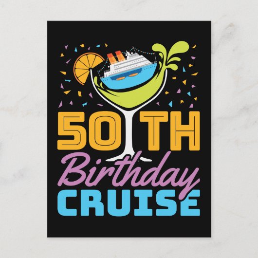 Carte Postale Croisière pour 50e anniversaire (Devant)